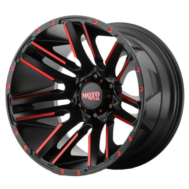 MO978 Satin Black Machined Red Tint 10x20 5/127 ET-24 CB78,3 60°