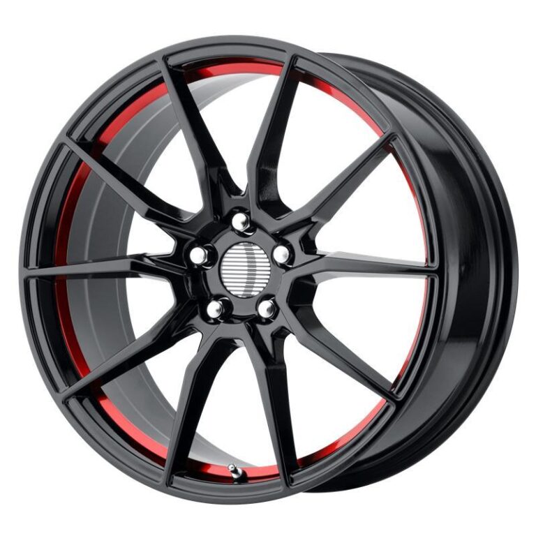PR193 Gloss Black Red Machined 9x17 5/114,3 ET24 CB70,7 60°