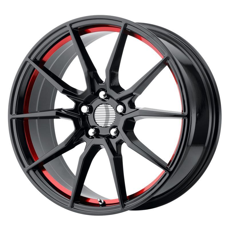 PR193 Gloss Black Red Machined 9x17 5/114,3 ET24 CB70,7 60°