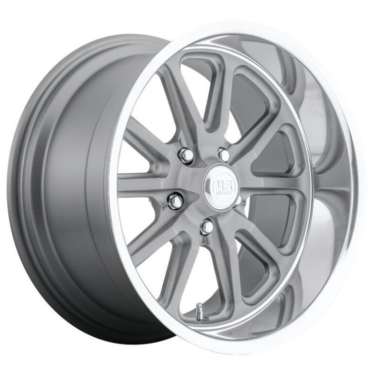 UC111 MATTE GUN METAL MACHINED Silver 8,5x20 5x115 ET15 CB71.5 60° 725 kg