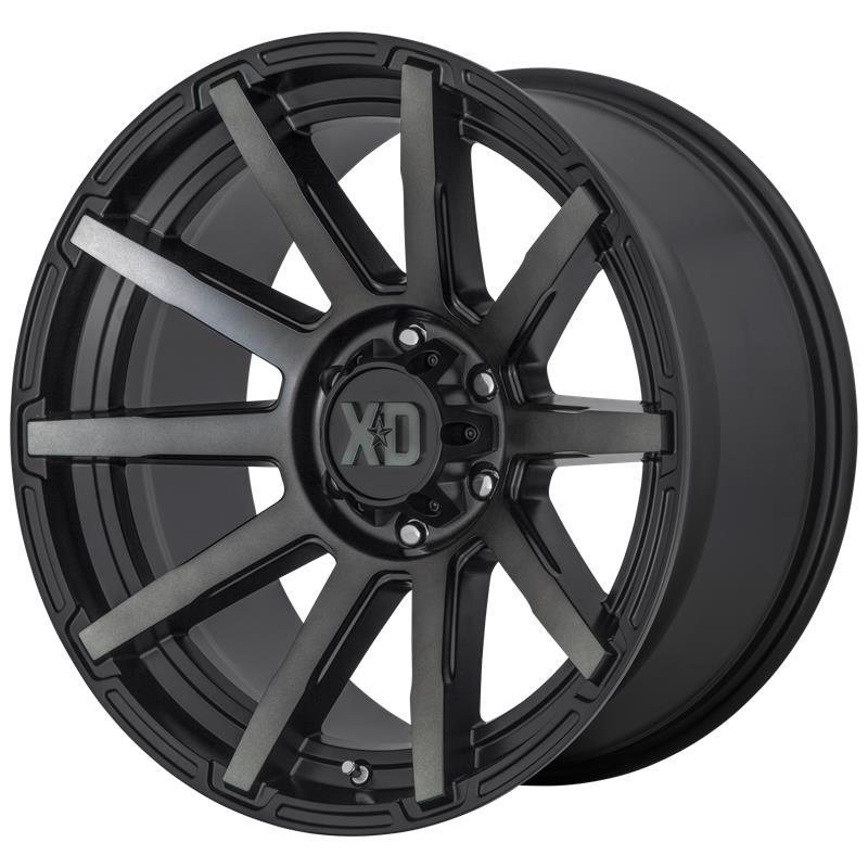 XD847 Satin Black With Gray Tint Silver 10x22 6x139,7 ET-18 CB106.3 60° 1133 kg