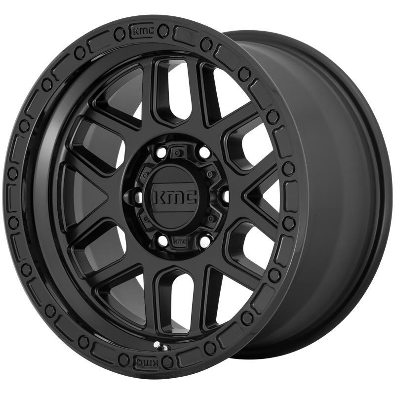 KM544 Satin Black With Gloss Black Lip 9x17 5/127 ET18 CB71,5 60°