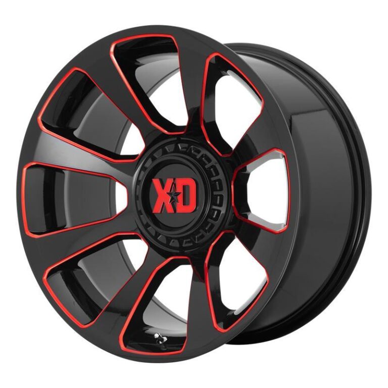 XD854 Gloss Black Milled With Red Tint 10x20 5/127/139,7 ET-18 CB78,1 60°