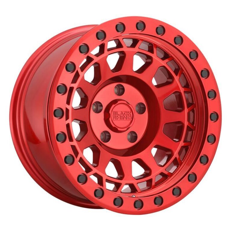 PRIMM CANDY RED W/ BLACK BOLTS 9x17 5/114,3 ET-18 CB71,5 60°