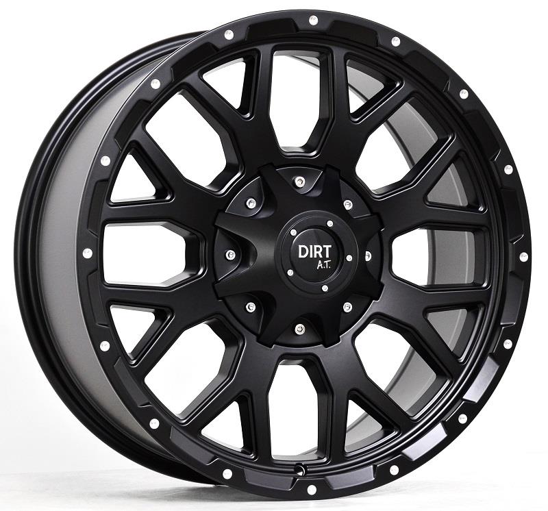 D357 Flatblack milled rivets 9x20 8/165,1 ET18 CB125,1 60°