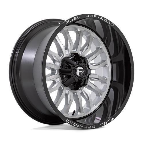 D798 ARC SILVER BRUSHED FACE W/ MILLED BLACK LIP 10x20 8/170 ET-18 CB125,1 60°