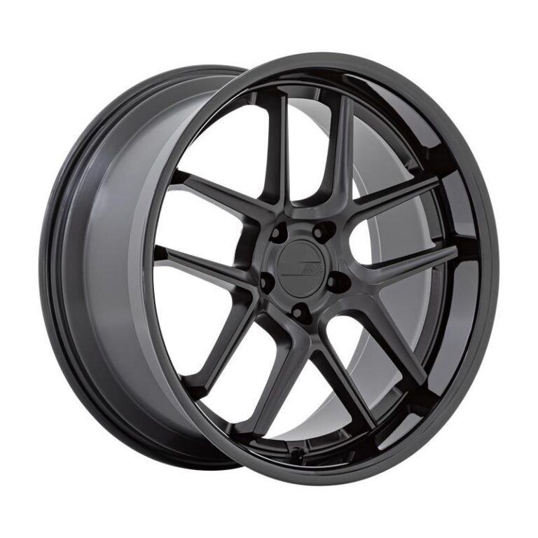 AR942 MATTE BLACK W/ GLOSS BLACK LIP 12x20 5/115 ET6 CB71,5 60°