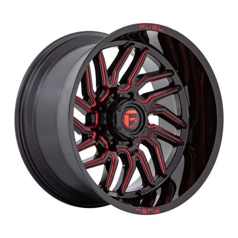 D808 HURRICANE GLOSS BLACK MILLED RED TINT 9x20 6/139,7 ET20 CB106,1 60°