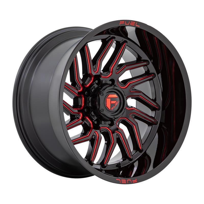 D808 HURRICANE GLOSS BLACK MILLED RED TINT 9x20 6/139,7 ET20 CB106,1 60°