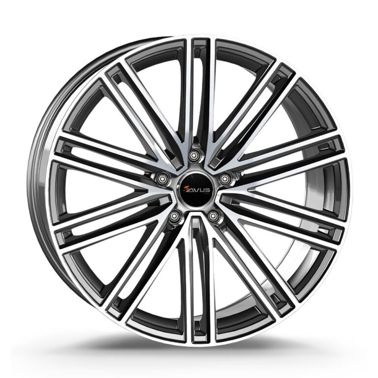 AVUS AC-M08 Anthracite Polished 9x22 5/112 ET26 CB66,6 R14