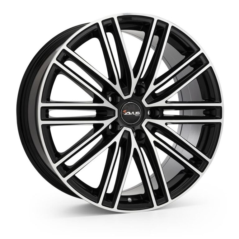 AVUS AC-M08 Black Polished 9x22 5/112 ET26 CB66,6 R14