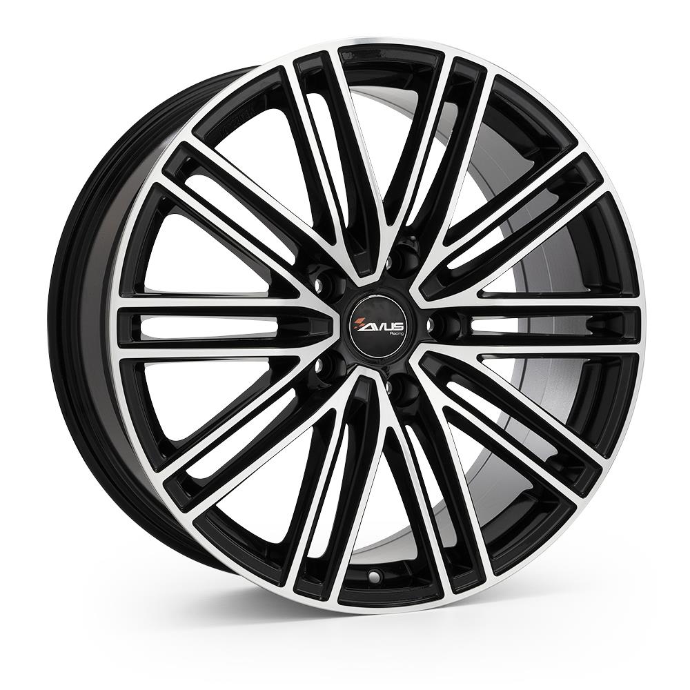 AVUS AC-M08 Black Polished 9x22 5/112 ET26 CB66,6 R14