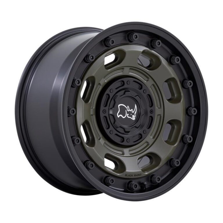 ATLAS OLIVE DRAB GREEN W/ BLACK LIP 8x17 5/114,3/120 ET38 CB74,1 60°
