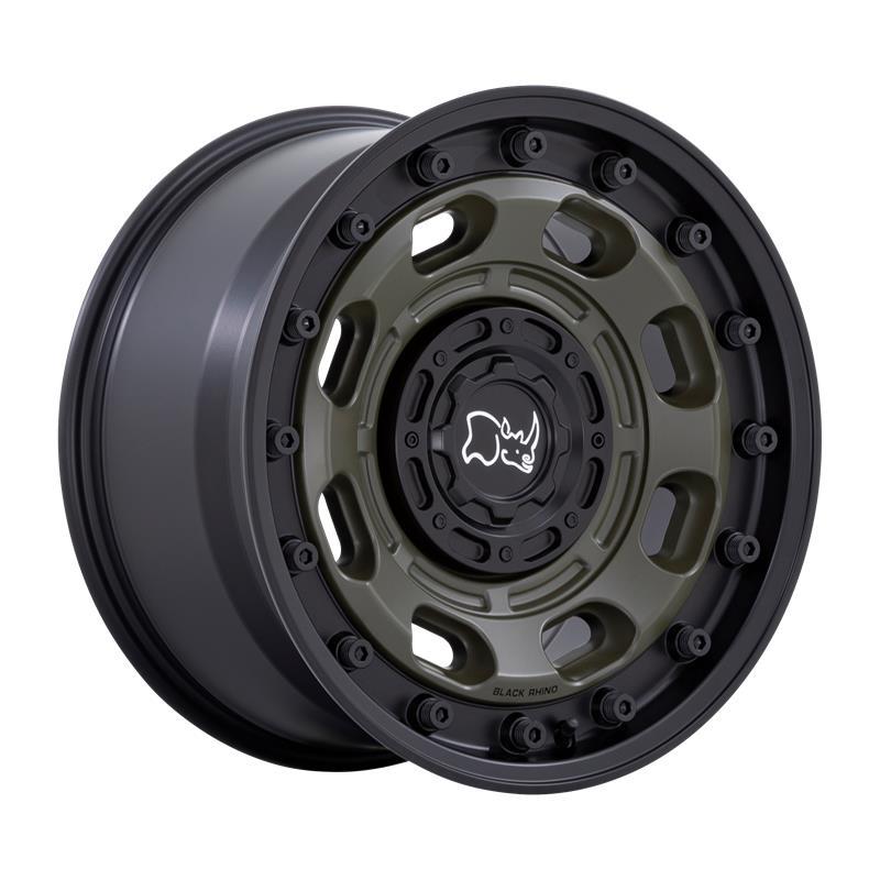 ATLAS OLIVE DRAB GREEN W/ BLACK LIP 8x17 5/114,3/120 ET38 CB74,1 60°