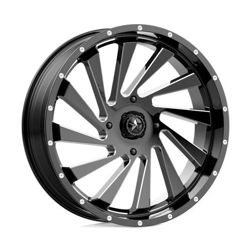 M46 BLADE GLOSS BLACK MILLED 7x22 4/156 ET0 CB115,1 60°