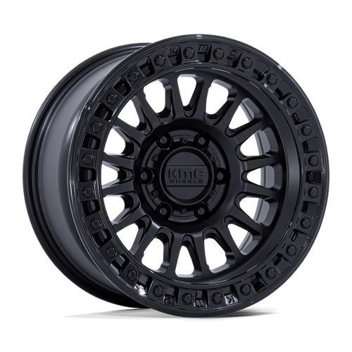 KM552 IMS MATTE BLACK W/ GLOSS BLACK LIP 8,5x17 6/135 ET-10 CB87,1 60°