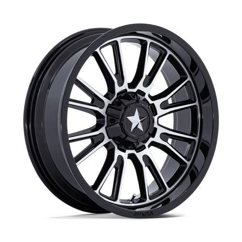 M51 THUNDERLIPS GLOSS BLACK MACHINED 7x20 4/137/156 ET0 CB110,1 60°