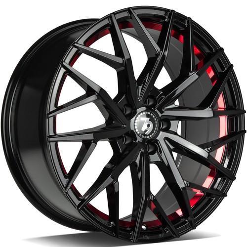 SV-C Black glossy red inner lip 8x18 5/100 ET40 CB73,1 60°