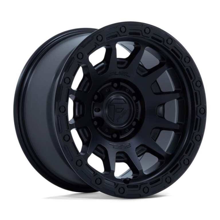 FC884 FORTRESS MATTE BLACK W/ GLOSS BLACK LIP 8,5x17 5/127 ET25 CB71,5 60°