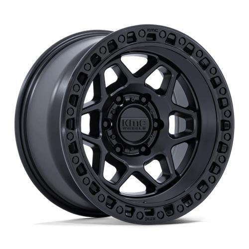 KM553 TORX MATTE BLACK W/ GLOSS BLACK LIP 8,5x17 6/139,7 ET0 CB106,1 60°