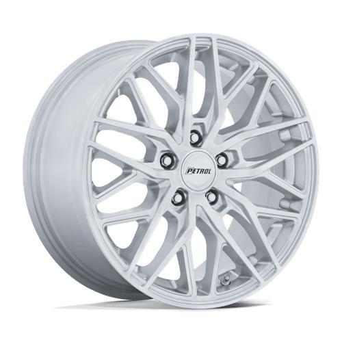 PE004 P3E MACHINED BRUSHED GLOSS SILVER 8x18 5/112 ET40 CB66,6 60°