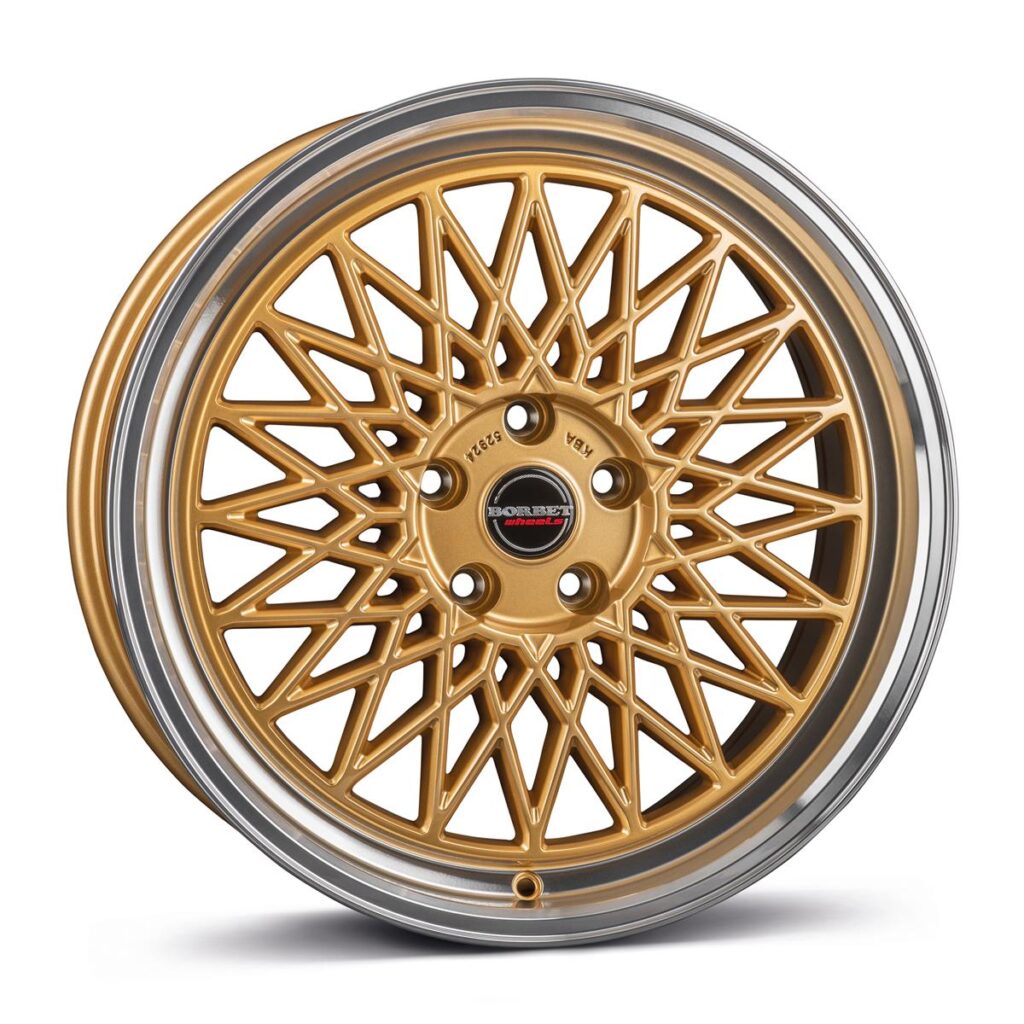 BORBET B Gold Rim Pol 7x17 4/108 ET38 CB63,4 60°