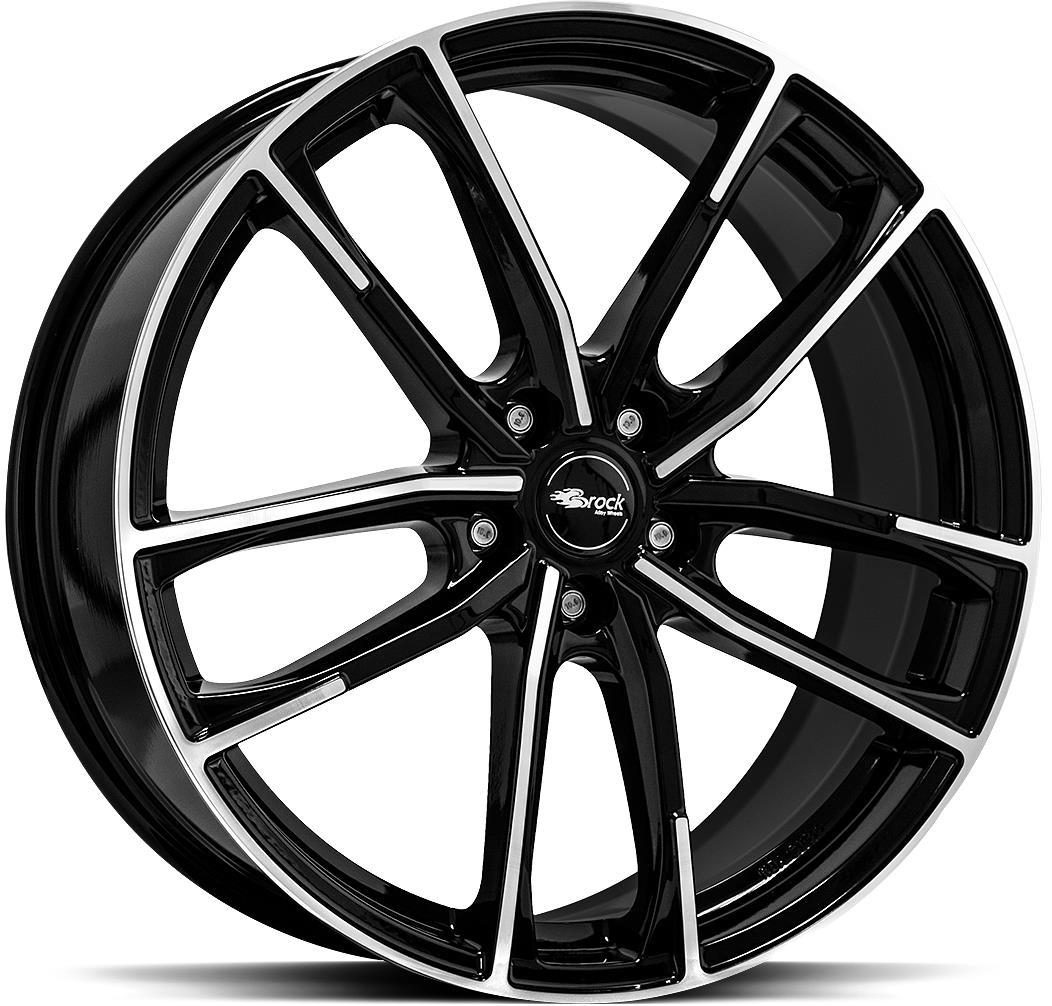 BROCK B38 Black Full Pol 8x18 5/100 ET35 CB63,4 60°
