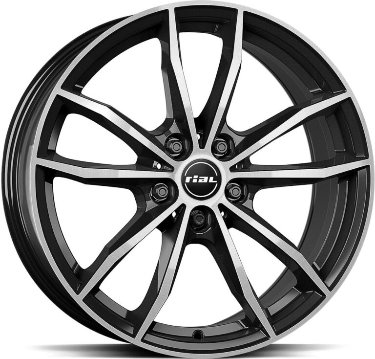 RIAL X12 Diam Black Pol 8x18 5/112 ET30 CB66,7 60°