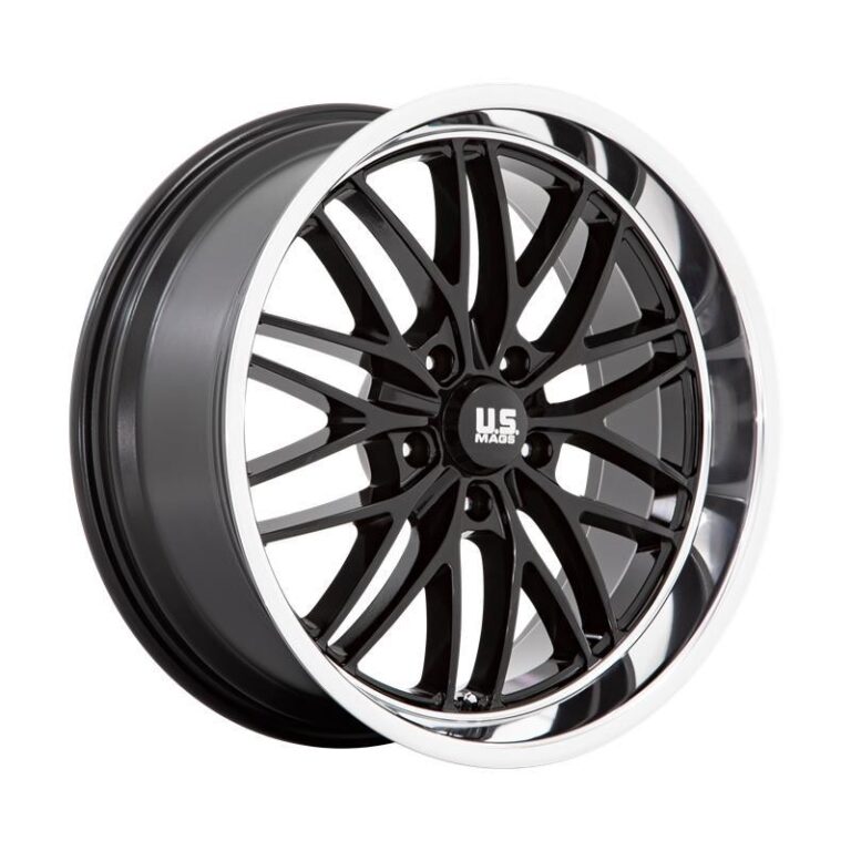 U138 SANTA CRUZ GLOSS BLACK W/ DIAMOND CUT LIP 9x22 5/127 ET15 CB78.1 60°