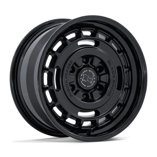 BR600 VAGABOND MATTE BLACK W/ GLOSS BLACK LIP 8x17 6/130 ET32 CB84.1 60°