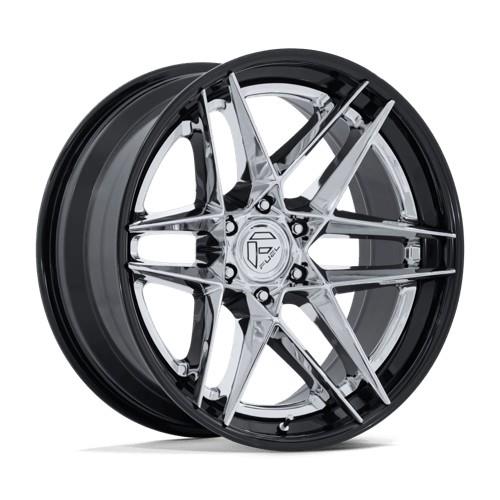 FC408 FLIGHT CHROME W/ GLOSS BLACK LIP 10x20 6/139,7 ET-18 CB106.1 60°