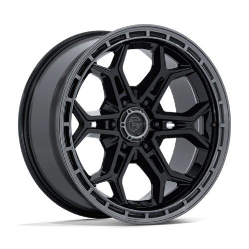 FC896 HEATHEN GLOSS BLACK W/ GLOSS GUNMETAL LIP 9x20 6/135 ET1 CB87.1 60°