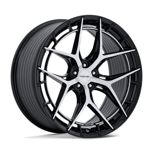 NC286 RIVIERA GLOSS BLACK W/ MACHINED FACE 10,5x20 5/114,3 ET40 CB72.6 60°
