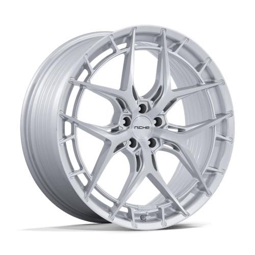 NC286 RIVIERA GLOSS SILVER W/ BRUSHED FACE 10,5x20 5/114,3 ET40 CB72.6 60°