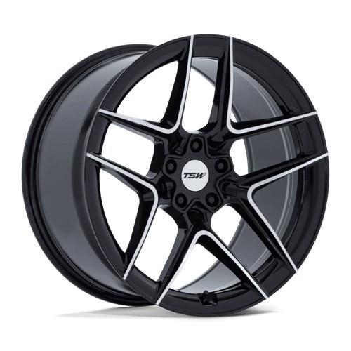 TW008 SLIPSTREAM GLOSS BLACK MACHINED 10,5x19 5/114,3 ET25 CB72.6 60°