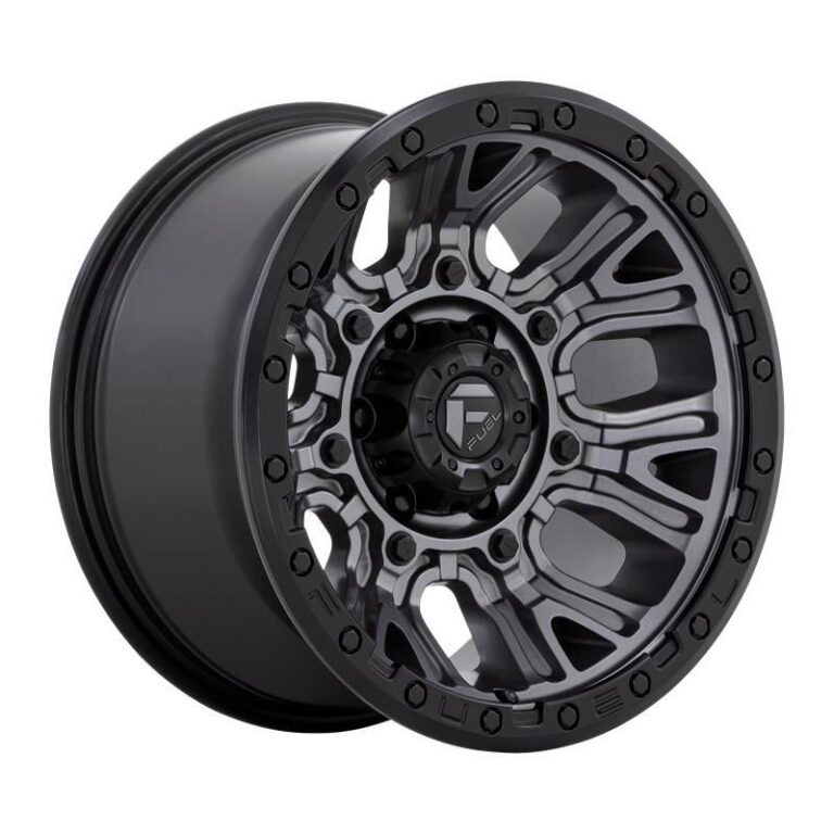 D825 TRACTION MATTE GUNMETAL W/ BLACK RING 8x15 6/139,7 ET-19 CB108.0 60°