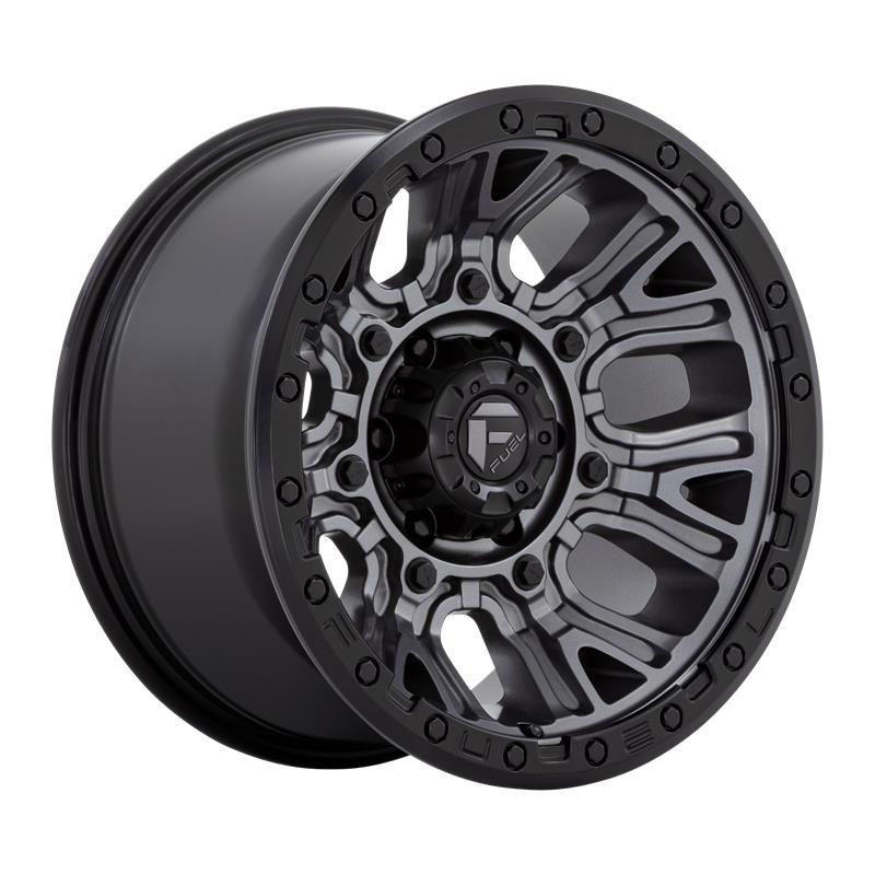 D825 TRACTION MATTE GUNMETAL W/ BLACK RING 8x15 6/139,7 ET-19 CB108.0 60°