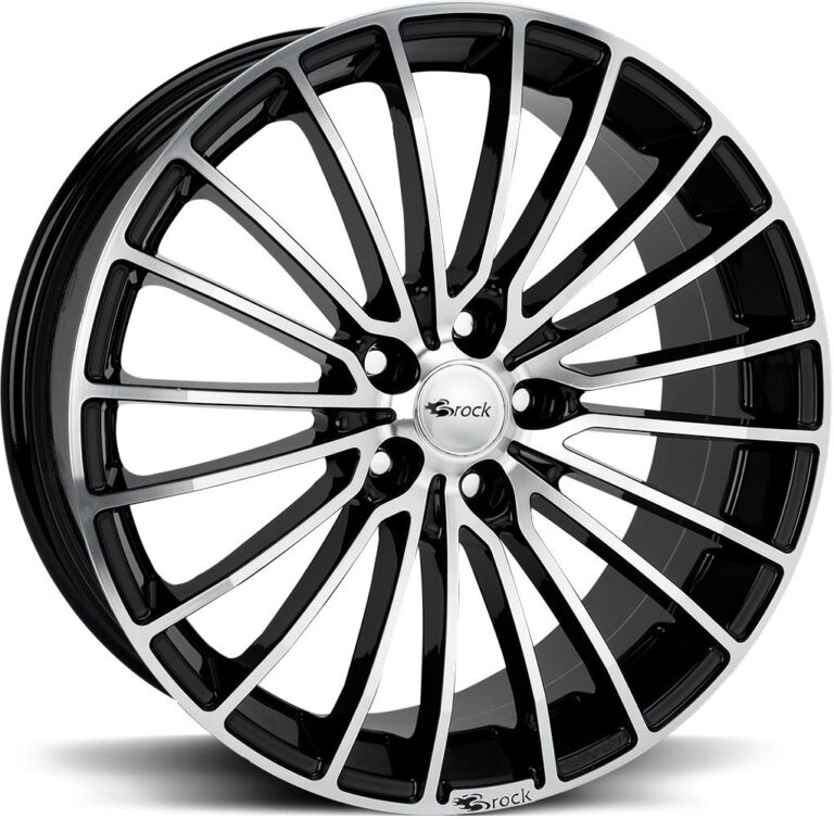BROCK B24 Black Full Polish 7x17 4/98 ET35 CB58.1