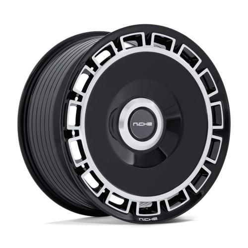 NC287 VENICE GLOSS BLACK W/ MACHINED FACE 10,5x20 5/112/120 ET38 CB72.6 60°