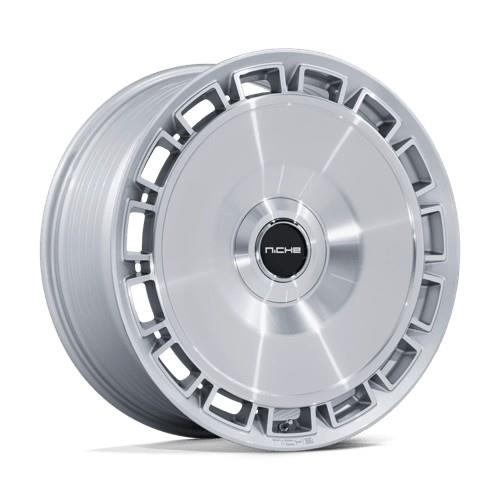 NC287 VENICE GLOSS SILVER W/ MACHINED FACE 9x20 5/112/120 ET20 CB72.6 60°