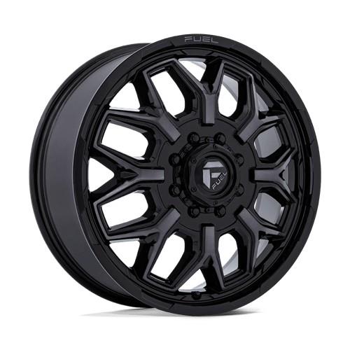 D875 FLUX DUALLY GLOSS BLACK BRUSHED FACE W/ GRAY 8,25x20 8/165,1 ET-265 CB121.5 60°