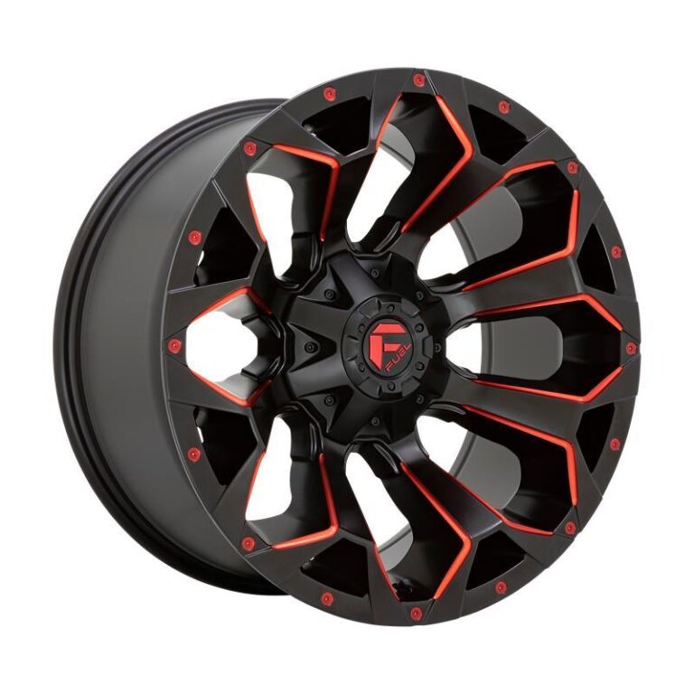 D787 ASSAULT MATTE BLACK RED MILLED 9x20 5/114,3/127 ET1 CB78.1 60°