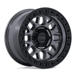 KM549 GRS GLOSS GUNMETAL W/ GLOSS BLACK LIP 9x17 5/150 ET18 CB110.1 60°