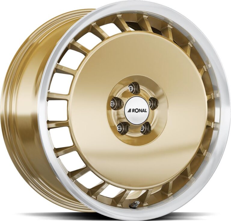 RONAL R50 AERO Racing Gold Rim Lip Cut 8x18 5/112 ET35 CB76.0 R13