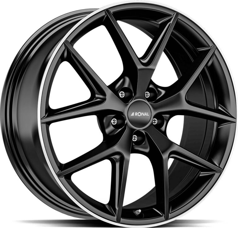 RONAL R75 Jet Black Matt Rim Lip Cut 8x19 5/108 ET50 CB68.0 60°