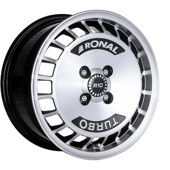 RONAL R10 TURBO Black Front Cut 7x15 4/100 ET37 CB68.0 60°